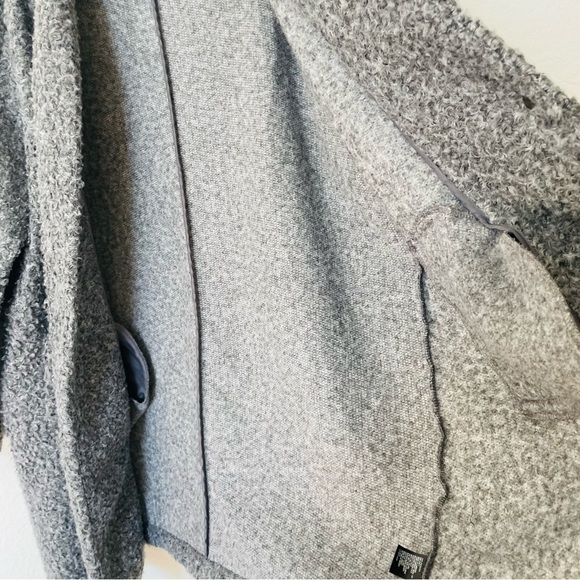 Worthington woman’s down coat size XXL gray one button long warm sheep texture - Picture 6 of 10